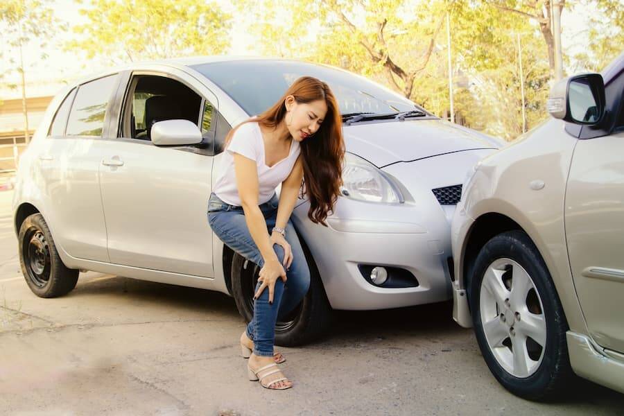 asian woman involved in car accident